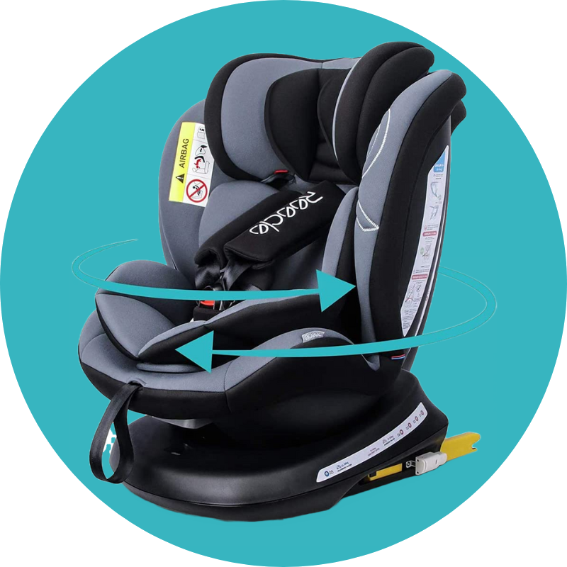 360° Baby Car Seat with ISOFIX, Group 0+1/2/3 (036 kg), Approx. 01